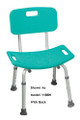 Safety Bath Bench With Back Color: Teal  Assembled