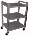 Polyurethane Utility Cart 3-Shelf W/Drawer
