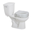 Raised Plastic Toilet Seat- White
