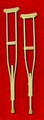 Wood Crutches - W/Grips  Tips & Pads - Adult 42-56