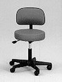Pneumatic Doctors Stool W/Back Rest W/O Foot Ring