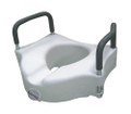 Raised Toilet Seat w/ Lock & Padded Removable Arms