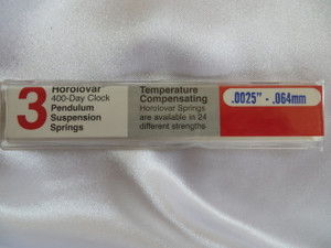 Horolovar .0025" - .064mm 3 Pack Anniversary Clock Suspension Springs