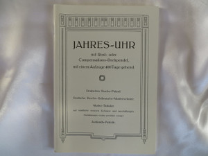 Jahresuhren-Fabrik '1905' 400 Day Clock Catalog Reprint