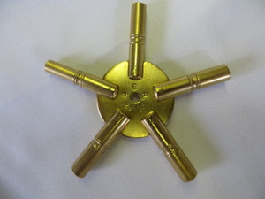 5 Prong Star American Brass Key - Even Sizes