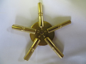 5 Prong Star American Brass Key - Odd Sizes