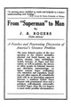From Superman to Man  (J.A. Rogers) - Hardback
