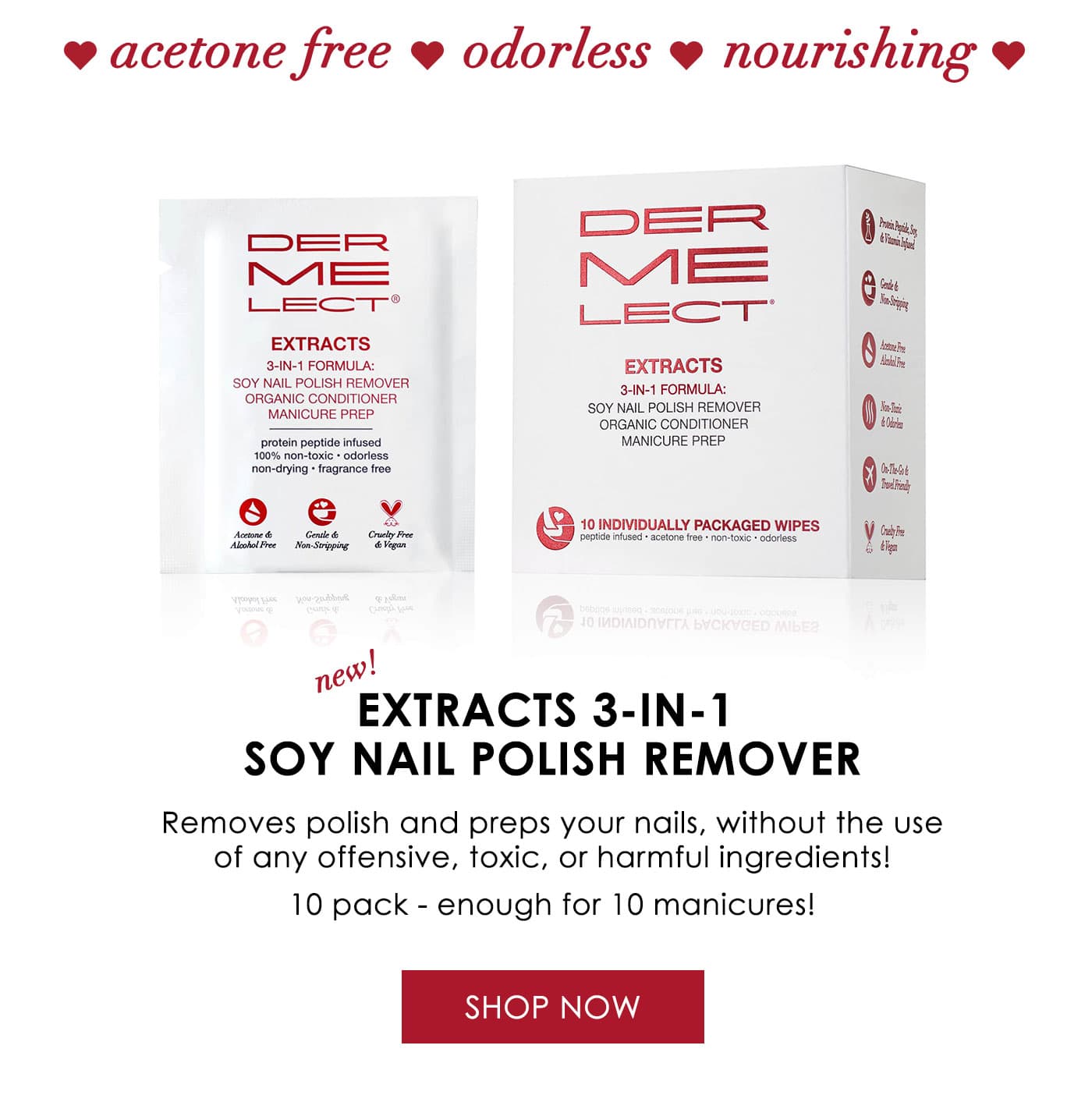 EXTRACTS 3-in-1 Soy Nail Polish Remover
