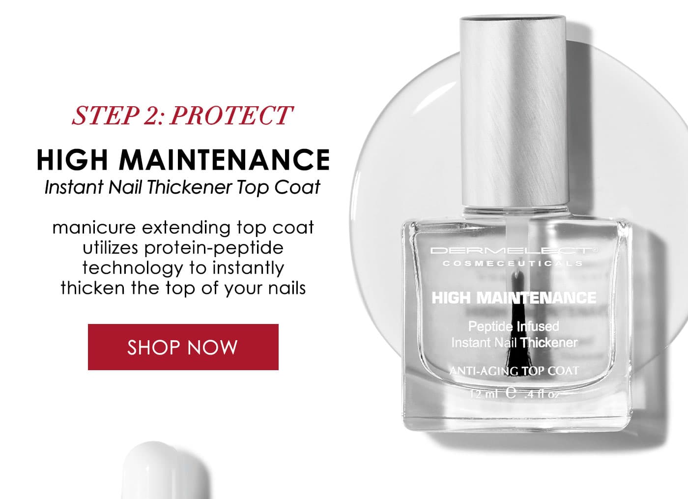 HIGH MAINTENANCE Instant Nail Thickener Top Coat