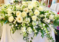 White Casket Spray