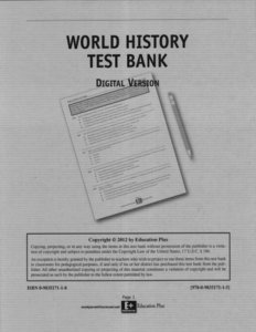 World History Test Bank