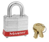 MASTER LOCK Steel Body Safety Padlocks (470-3RED)