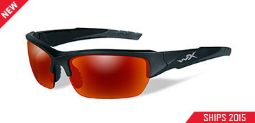 Wiley X Valor, Matte Black Frame, Polarized Crimson Mirror