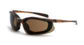 * CrossFire Concept HD brown anti-fog lens, black frame, foam lined (CF-867AF)