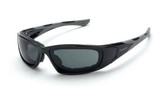 * CrossFire MP7, dark smoke anti-fog lens, shiny black frame, foam lined (CF-2461AF)