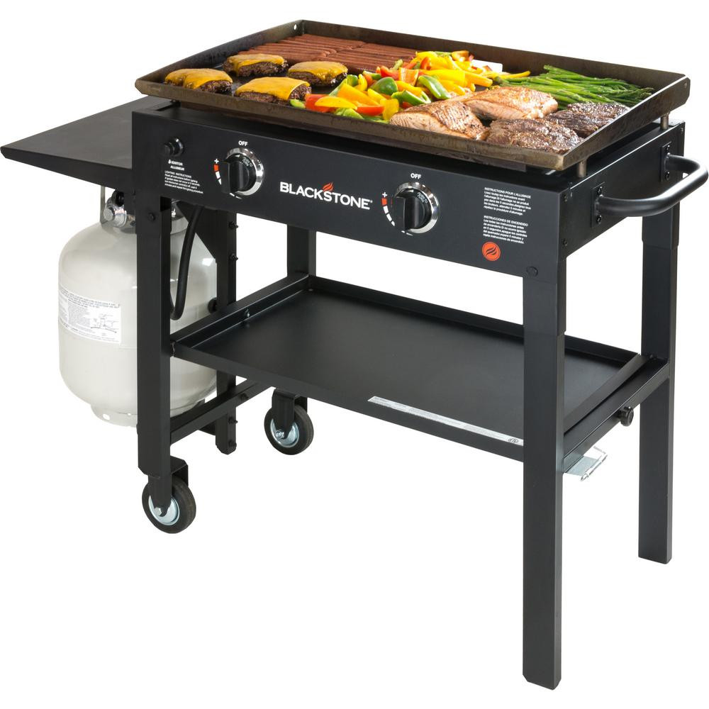 blackstone 28 inch outdoor flat top gas grill griddle station