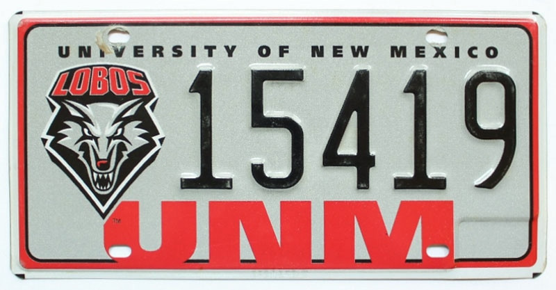 New Mexico Lobos #1 Fan Metal License Plate Tag Football University of 