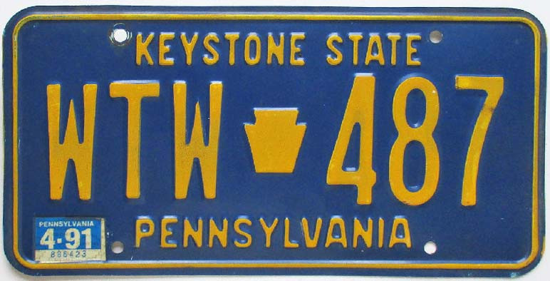 Keystone State No Logo SPECIMEN  Phone Card 10m Pennsylvania License Plate Card 