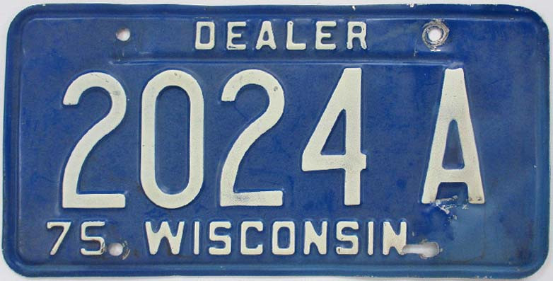 Wisconsin 1975 Dealer License Plate 2024A Plate Dog   2024A  40352.1661889413.1280.1280 