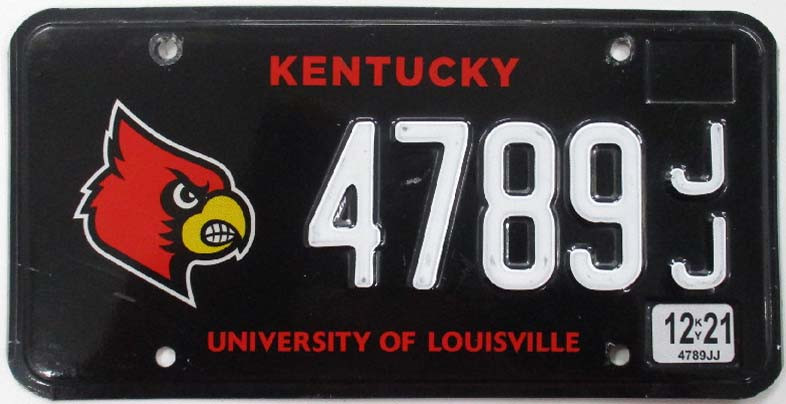 LOUISVILLE CARDINALS CAR TRUCK TAG LICENSE PLATE METAL SIGN UNIVERSITY OF