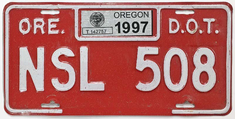 Dot license plate top