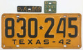 Texas 1942 1943 1944 License Plate - 830245