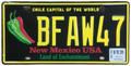 New Mexico 2023 "Chile Pepper Capital" License Plate - BFAW47