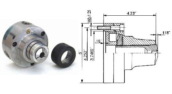 5C Collet Chuck Holder Bushing Quick Change 2 1//2/" Dia