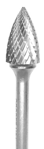 5//8/" Pointed Tree SG-6 1//4/" Shank Double Cut Grobet USA Carbide Burr Bur