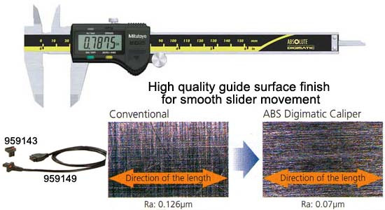 Mitutoyo Digital Caliper, ABSOLUTE Digimatic Caliper Series 500, Range