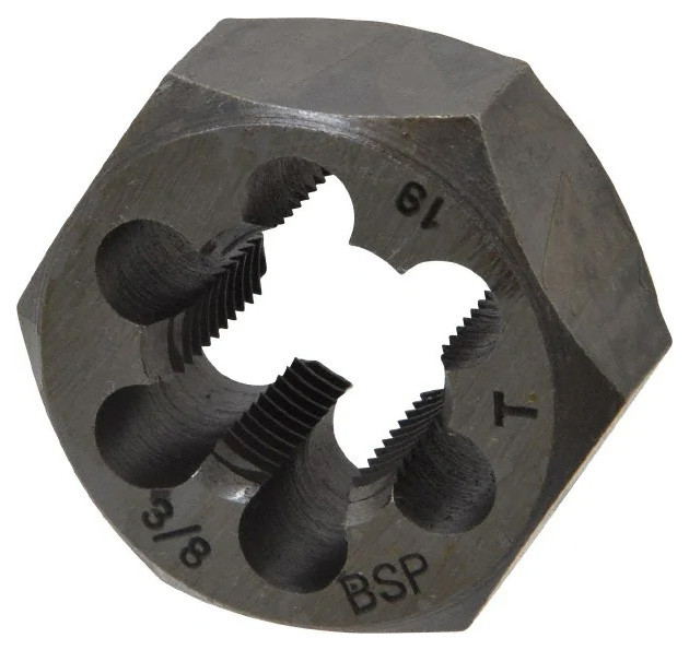 Interstate Hex Rethreading Die, 3/819 BSPT x 17/16" OD 425603
