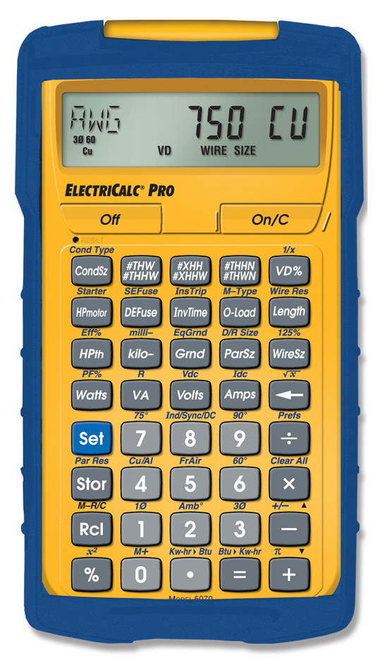 Calculated Industries Electrical Code Calculator ElectriCalc PRO 5070