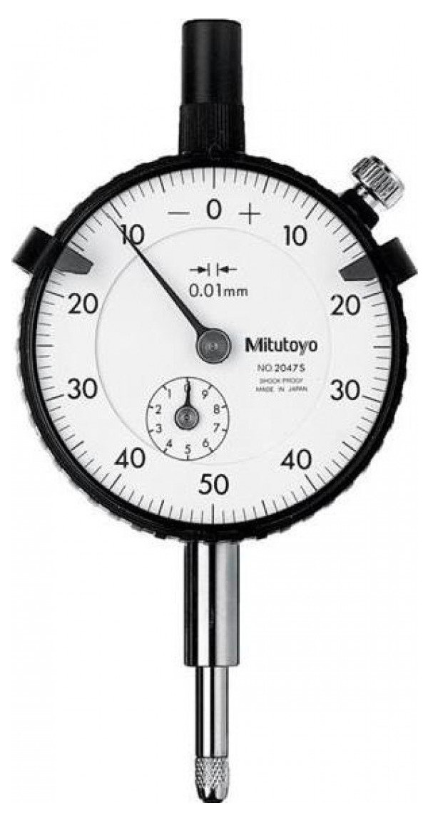 Mitutoyo Dial Indicator, Series 2 Metric, 10mm/1mm Range/Rev w/ lug ...