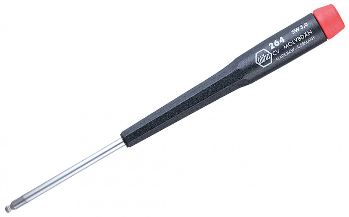 Wiha Precision Ball End Hex Screwdriver, 1/16" x 50mm 26416 Penn