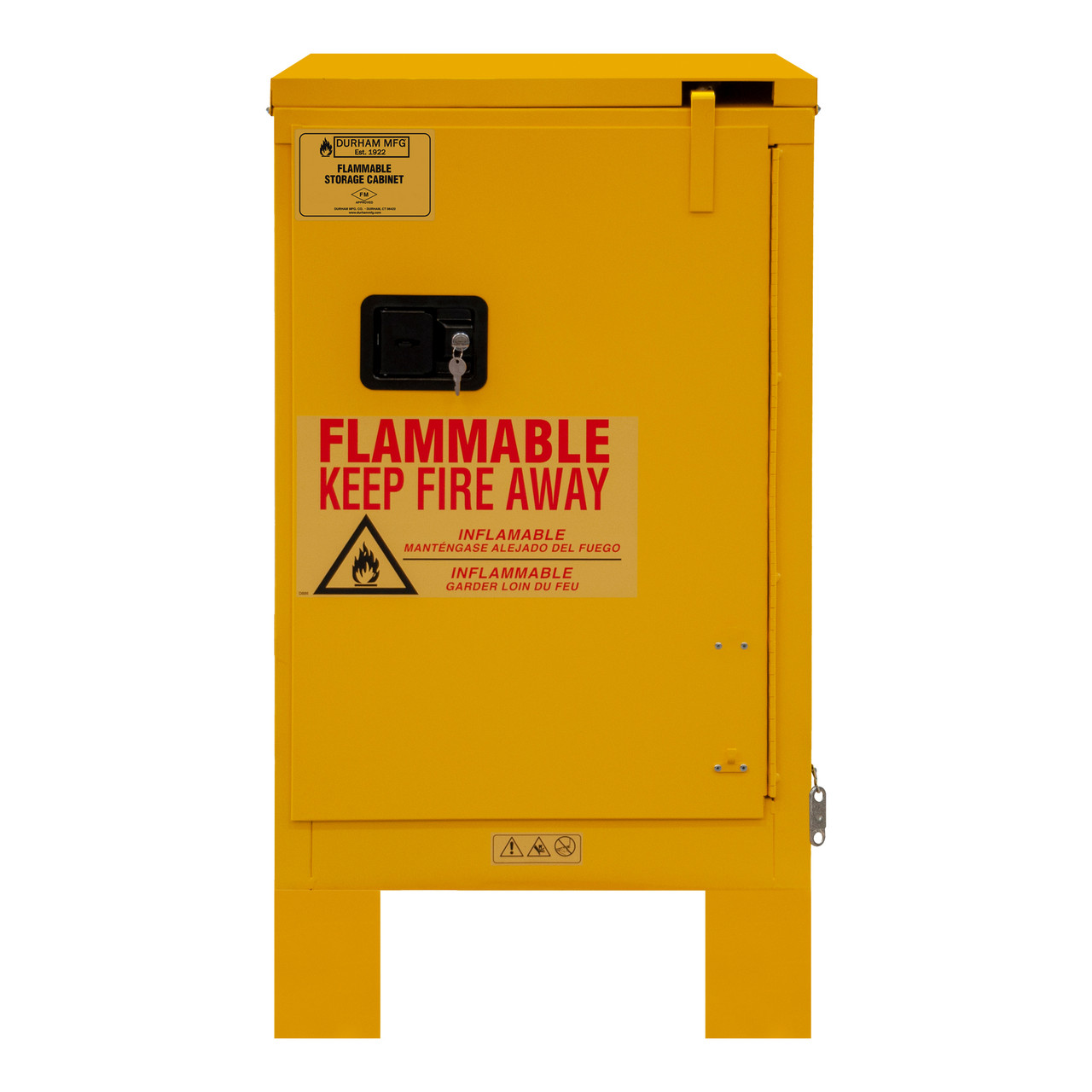 Durham Fm Approved 12 Gallon Self Closing Yellow Flammable