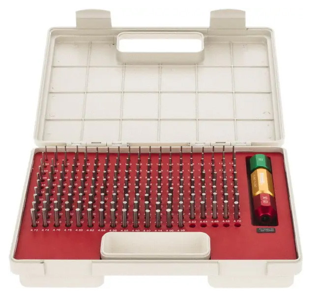 SPI Class ZZ Pin Gage Set, Metric, Steel, Minus Tolerance, 1.3 4.98mm Range, 185 Pieces 22