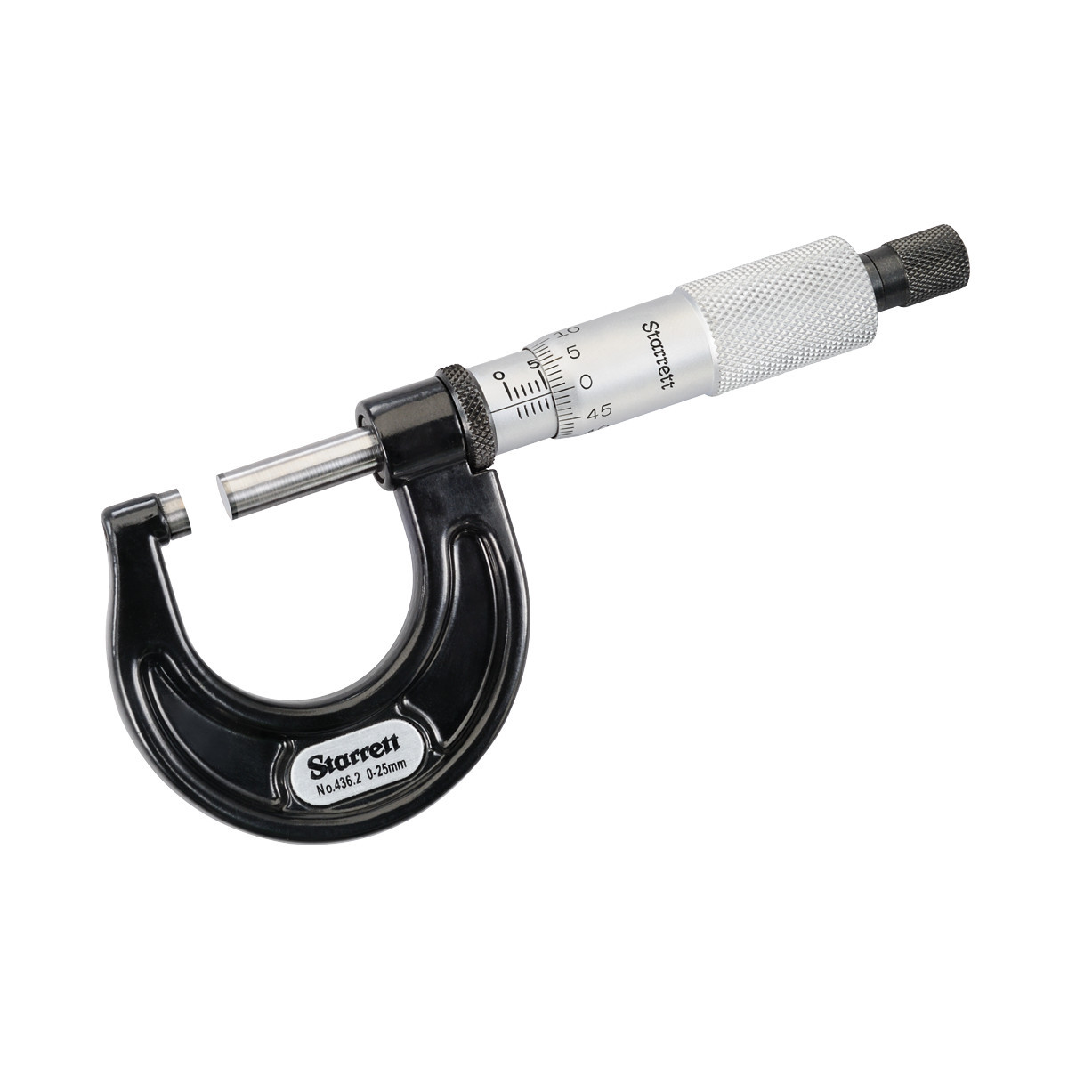 Starrett 025mm Outside Micrometer, Ratchet Thimble, EDP 68049 436