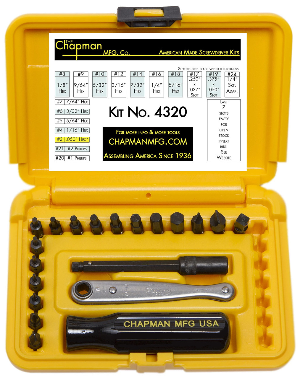 screwdriver set with case