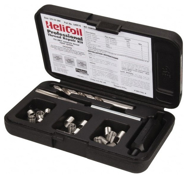 HeliCoil Screw Thread Insert Thread Repair Kit 54026, 3/8 24 UNF