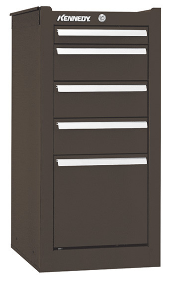 kennedy k2000 5-drawer side cabinet, brown wrinkle - 205xb - penn