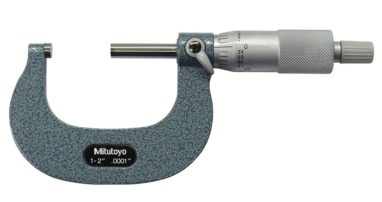 Mitutoyo Outside Micrometer, Manual 12" Ratchet Stop 103262 Penn