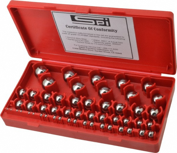 SPI 52 Piece Precision Gage ball Set 1/8" to 1" 101931 Penn Tool