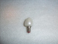 WHITE SMALL 14 VOLTS PEAR SHAPED TEARDROP SHAPED MIDGET SCREW BASE E5.5