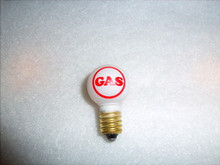 526 GAS WHITE 18 VOLT SCREW BASE BULB GAS LOGO ON BOTH SIDES