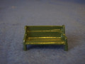 GREEN PEWTER BENCH FOR O SCALE LAYOUT
