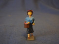 PAINTED PEWTER LADY WITH PICNIC BASKET FIGURE O GAUGE