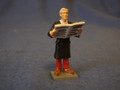 PAINTED PEWTER MAN STANDING WITH NEWSPAPER O GAUGE