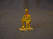 PAINTED PEWTER BLACK BOY SCOUT ON ONE KNEE O GAUGE