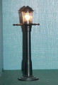 BLACK STREET LAMP WITH CLEAR GLOBE 14 VOLTS 4 1/4" TALL