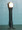 BLACK STREET LAMP WITH WHITE TAPERED GLOBE 14 VOLTS 4 1/4" TALL
